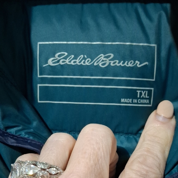 Eddie Bauer 650 Green and Orange Puffer Jacket Lightweight Insulated - Picture 2 of 7